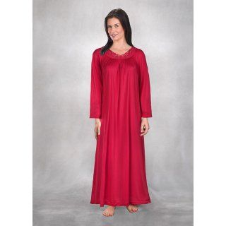 Shadowline (33280) Long Sleeved Gown with Flower Petal Embroidery at  Womens Clothing store