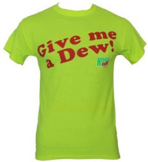 Mountain Dew Mens T Shirt   "Give Me A Dew Logo Novelty T Shirt Clothing