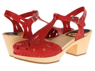 Swedish Hasbeens Lacy Sandal Womens Shoes (Red)