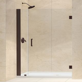 Dreamline SHDR2032721006 Frameless Shower Door, 32 to 33 Unidoor Hinged, Clear 3/8 Glass Oil Rubbed Bronze