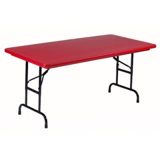 Correll, Inc. 48 Rectangular Folding Table RA2448 Color: Red