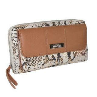 Kenneth Cole Reaction Zip Around Flap Clutch in Gilded Python Finish