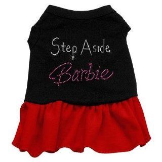 Mirage Pet Products 57 25 MDBKRD Step Aside Barbie Rhinestone Dress Black with Red Med   12 : Pet Supplies