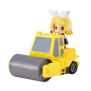 Official Nendoroid Plus Vocaloid Pull Back Car Mini Figure   3" Rin / Yellow Road Roller (Japanese Import): Toys & Games
