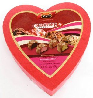 Cold Stone Creamery Heart Shaped Love Gift Box Of Ice Cream Flavored Filled Chocolates   4 Flavor Variet Includes Chocolate Devotion, Peanut Butter Cup Perfection, Our Strawberry Blonde & Coffee Lovers Only : Gourmet Chocolate Gifts : Grocery & Gou