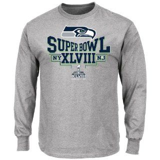 Seattle Seahawks Majestic Super Bowl XLVIII "Step Aside" Long Sleeve T Shirt  Sports & Outdoors