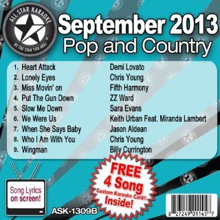All Star Karaoke September 2013 Pop and Country Hits B (ASK 1309B) Music