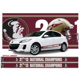 Florida State Seminoles (FSU) 2013 BCS National Champions Jersey Racing Stripes Decals