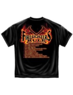 Firefighter T Shirt Firefighters Rule Because Tee: Clothing