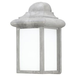 Sea Gull Lighting 9 in H Pewter Outdoor Wall Light ENERGY STAR