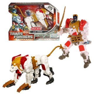 Hasbro Year 2009 Transformers UNIVERSE Beast Wars Series Exclusive Voyager Class 7 Inch Tall Robot Action Figure   Maximal White LEO PRIME with Tail that Becomes Whip and Snap Out Robo Shredder Claws Plus Cyber Planet Key (Beast Mode: Lion): Toys & Gam