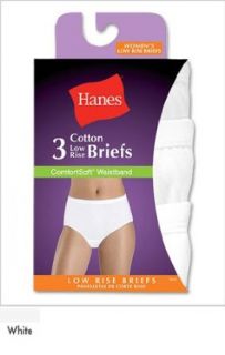 Hanes Comfort Soft Low Rise Brief, White, 7 at  Womens Clothing store