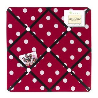 Red and White Polka Dot Ladybug Fabric Memory/Memo Photo Bulletin Board by Sweet Jojo Designs : Nursery Wall Decor : Baby