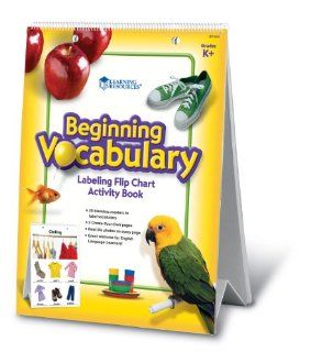Learning Resources Beginning Vocabulary Labeling Flip Chart: Toys & Games