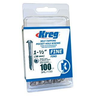 Kreg SML F150 100 Zinc Pocket Hole Screws