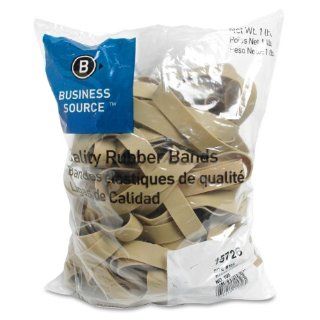 Business Source Products   Rubber Bands, Size 105, lLB/BG, Natural Crepe   Sold as 1 BG   Rubber bands are designed for everyday use and industrial applications. Bands contain 55 percent rubber and some latex, offering 700 percent stretch. Rubber bands onl