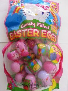 Hello Kitty Candy Filled Easter Eggs   Contains 22 Hello Kitty Shaped Candy Filled Eggs : Toys And Games : Grocery & Gourmet Food