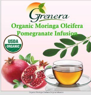 Organic Moringa Oleifera Pomegranate Infusion, 20 Individually Wrapped Tea Bags, Net Wt 40g (1.4oz): Health & Personal Care