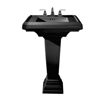 American Standard Town Square Black Complete Pedestal Sink
