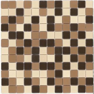 Elida Ceramica Recycled Camel Glass Mosaic Square Indoor/Outdoor Wall Tile (Common: 12 in x 12 in; Actual: 12.5 in x 12.5 in)