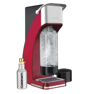 Cuisinart Metallic Red Soda Maker with Bottle and Carbonator