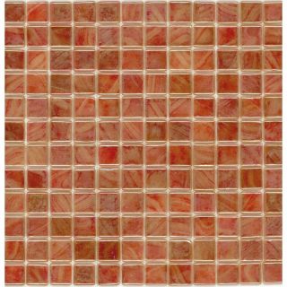Elida Ceramica Recycled Coral Glass Mosaic Square Indoor/Outdoor Wall Tile (Common: 12 in x 12 in; Actual: 12.5 in x 12.5 in)