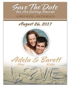 60 Save the Date Cards   Love'n Sand : Greeting Cards : Office Products
