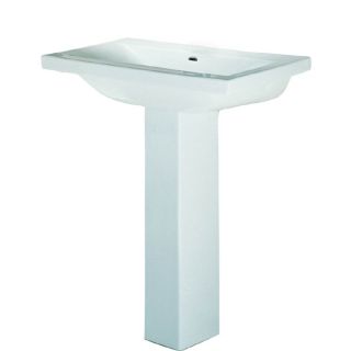 Barclay Mistral 32.5 in H White Vitreous China Complete Pedestal Sink