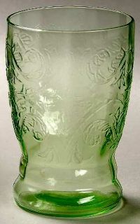 Federal Glass  Madrid Green 9 Oz Flat Tumbler   Green, Depression Glass