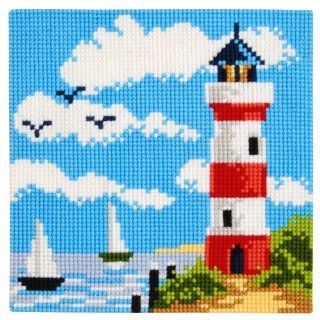 Lighthouse Cross Stitch Cushion Kit   Contains Everything You Need to Complete Your 40 x 40cm Cushion Front