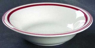 Ralph Lauren Cafe Stripe Red Coupe Soup Bowl, Fine China Dinnerware   Red Stripe