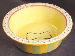 Pfaltzgraff Pistoulet Medium Pet Bowl, Fine China Dinnerware   Stoneware, Multic