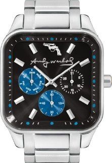 The Fifteens Men's Watch with Silver Band and Black Dial Andy Warhol Watches