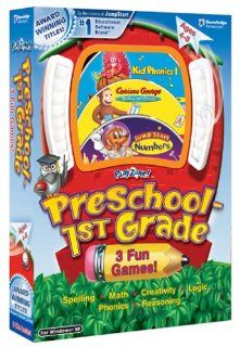 Playzone! Preschool 1st Grade: Curious George Reading & Phonics / Kid Phonics / Jump Start Numbers: Software