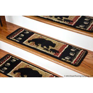 Dean Premium Carpet Stair Treads   Black Bear Cabin 31" x 9" (Set of 13): Staircase Step Treads: Industrial & Scientific