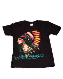 Ed Hardy Kids Girls Native American Woman Short Sleeve T Shirt Clothing