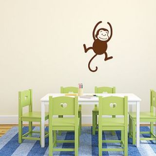swinging monkey wall sticker by mirrorin