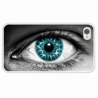 Customize Apple Iphone 4 4S Macro Eye Lens Pupil Eyelashes Of Birthday Present White Case Cover For Everyone: Cell Phones & Accessories