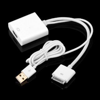CISNO Apple Dock Connector to USB and 3.5mm Audio Cable FOR iPod (except iPod Shuffle), iPhone, iPad : MP3 Players & Accessories