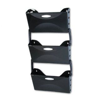 Rubbermaid Ultra Hot File Three Pocket Wall File Set, Letter, Black : Hanging Wall Files : Office Products