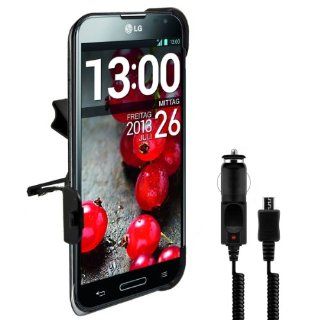 kwmobile Car vent mount for LG Optimus G Pro with perfectly fitting shell + charger   Turn you mobile phone into a navigation device. Quality.: Cell Phones & Accessories