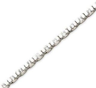 14k White Gold U Link 2.00 Carat Diamond Tennis Bracelet: Jewelry