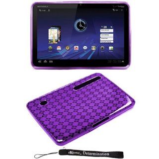 Purple Argyle Silicone Skin Cover Case Protector for Motorola XOOM Device: Computers & Accessories