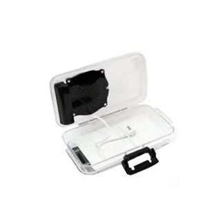 GSI Quality Weather Resistant Transparent Case Dock With Built In Stereo Speaker And Volume Control, For Apple iPhone, iPod And Mp3 Players   Hanging Hook And Folding Stand   Play Music Outdoors On Patio, Beaches Etc.   Black : MP3 Players & Accessorie