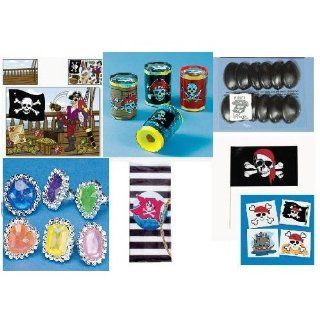 120 Pc PIRATE PARTY FAVORS Set/TATTOOS/Stickers/FLAGS/EYE PATCHES/Etc KIT: Everything Else