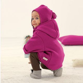 child's organic boiled merino wool coat by lana bambini