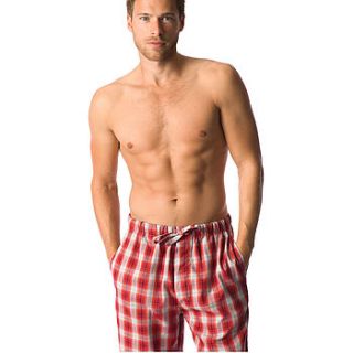 men's brushed cotton tartan pyjama bottoms by pj pan pyjamas