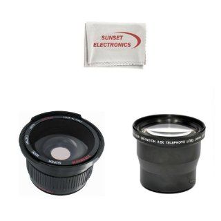 Sony Alpha NEX series Digital Camera 0.34X Wide Angle Fisheye / Macro Lens & 3.6X Telephoto Lens Package This Kit Includes 0.34X Wide Angle Fisheye Lens + 3.6x Telephoto Lens + Cleaning Cloth + More : Camera Lenses : Camera & Photo