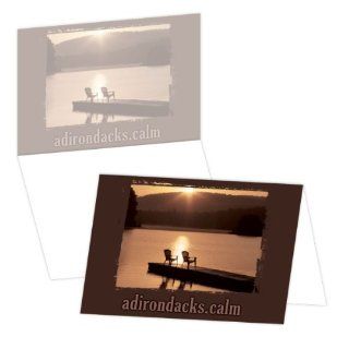ECOeverywhere Adirondacks.calm Boxed Card Set, 12 Cards and Envelopes, 4 x 6 Inches, Multicolored (bc14254) : Blank Postcards : Office Products
