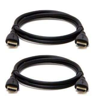 Cmple   High Speed HDMI 1.4 Cable with Ethernet   30AWG, 3 Feet, Black Color (2 PACK): Electronics